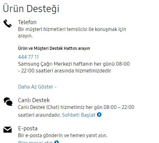Samsung arıza takibi