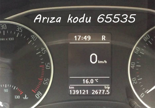 Arıza kodu 65535 Arıza kodu 65535