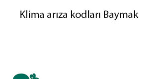 Klima arıza kodları Baymak