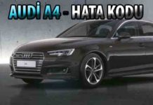 audi a4 arıza kodu